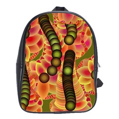 Abstract Background Digital Green School Bag (large)