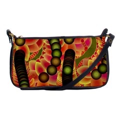 Abstract Background Digital Green Shoulder Clutch Bag