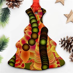 Abstract Background Digital Green Christmas Tree Ornament (two Sides)