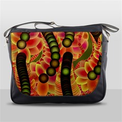 Abstract Background Digital Green Messenger Bag