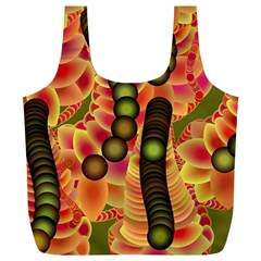 Abstract Background Digital Green Full Print Recycle Bag (xl)