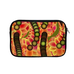 Abstract Background Digital Green Apple Macbook Pro 13  Zipper Case by HermanTelo