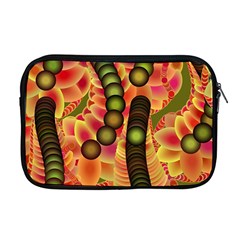 Abstract Background Digital Green Apple Macbook Pro 17  Zipper Case