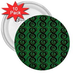 Abstract Pattern Graphic Lines 3  Buttons (10 pack) 