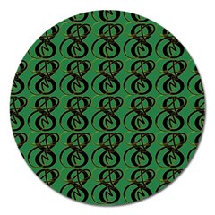 Abstract Pattern Graphic Lines Magnet 5  (round)