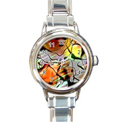 Abstract Transparent Drawing Round Italian Charm Watch by HermanTelo