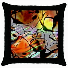 Abstract Transparent Drawing Throw Pillow Case (black) by HermanTelo