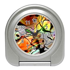 Abstract Transparent Drawing Travel Alarm Clock