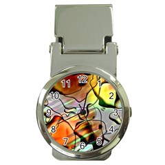 Abstract Transparent Drawing Money Clip Watches