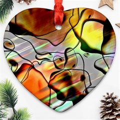 Abstract Transparent Drawing Heart Ornament (two Sides)