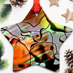 Abstract Transparent Drawing Star Ornament (two Sides)