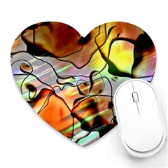 Abstract Transparent Drawing Heart Mousepads