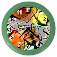 Abstract Transparent Drawing Color Wall Clock by HermanTelo