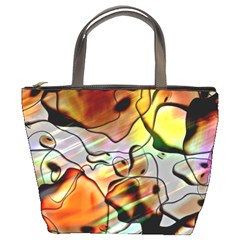 Abstract Transparent Drawing Bucket Bag