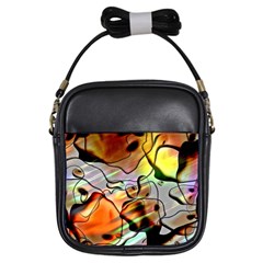 Abstract Transparent Drawing Girls Sling Bag