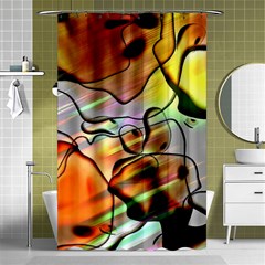 Abstract Transparent Drawing Shower Curtain 48  X 72  (small)  by HermanTelo