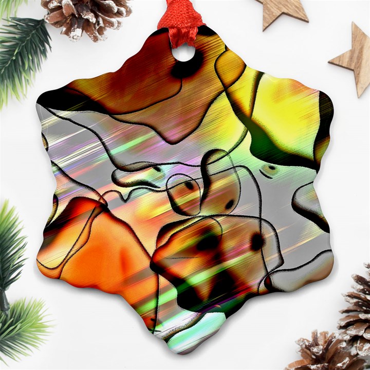 Abstract Transparent Drawing Ornament (Snowflake)