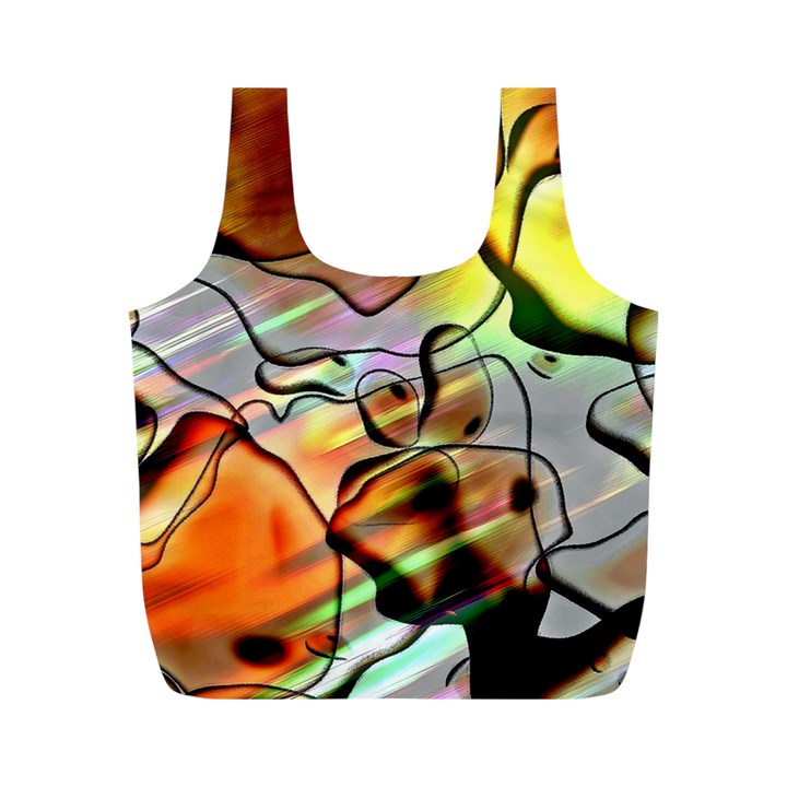 Abstract Transparent Drawing Full Print Recycle Bag (M)