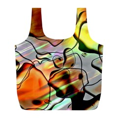 Abstract Transparent Drawing Full Print Recycle Bag (l)