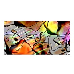 Abstract Transparent Drawing Satin Wrap by HermanTelo