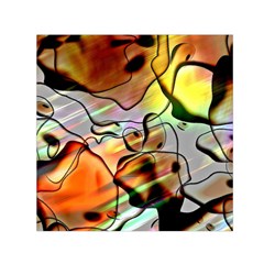 Abstract Transparent Drawing Small Satin Scarf (square)