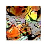 Abstract Transparent Drawing Small Satin Scarf (Square) Front