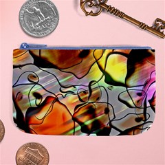 Abstract Transparent Drawing Large Coin Purse