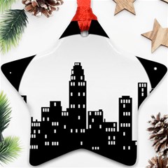 City Night Moon Star Ornament (star) by HermanTelo