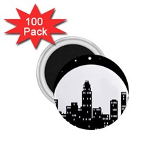 City Night Moon Star 1 75  Magnets (100 Pack)  by HermanTelo