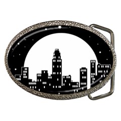 City Night Moon Star Belt Buckles by HermanTelo