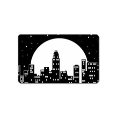 City Night Moon Star Magnet (name Card) by HermanTelo