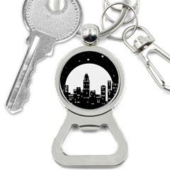 City Night Moon Star Bottle Opener Key Chain