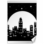 City Night Moon Star Canvas 12  x 18  11.88 x17.36  Canvas - 1