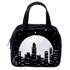 City Night Moon Star Classic Handbag (one Side) by HermanTelo