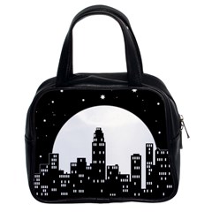 City Night Moon Star Classic Handbag (two Sides)