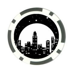 City Night Moon Star Poker Chip Card Guard (10 Pack)