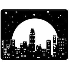 City Night Moon Star Fleece Blanket (large) 