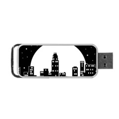 City Night Moon Star Portable Usb Flash (two Sides)