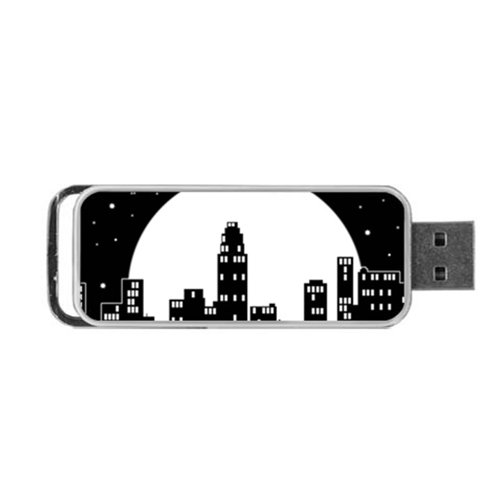 City Night Moon Star Portable USB Flash (Two Sides)