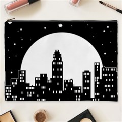 City Night Moon Star Cosmetic Bag (xxxl) by HermanTelo