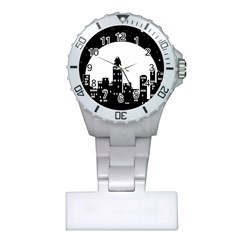 City Night Moon Star Plastic Nurses Watch