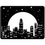 City Night Moon Star Double Sided Fleece Blanket (Large)  80 x60  Blanket Front