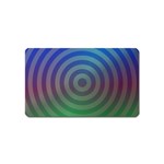 Blue Green Abstract Background Magnet (Name Card) Front