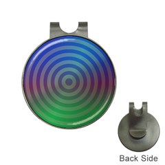 Blue Green Abstract Background Hat Clips With Golf Markers