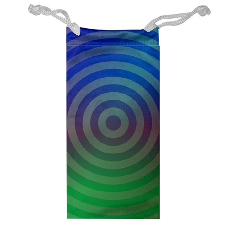 Blue Green Abstract Background Jewelry Bag