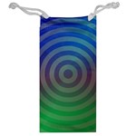 Blue Green Abstract Background Jewelry Bag Back