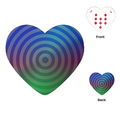 Blue Green Abstract Background Playing Cards (heart)