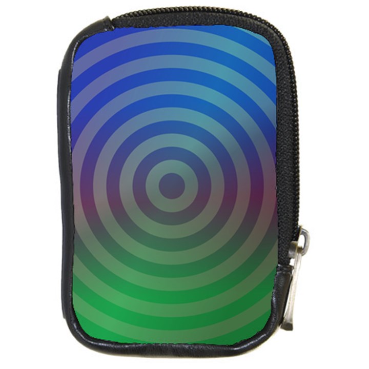 Blue Green Abstract Background Compact Camera Leather Case