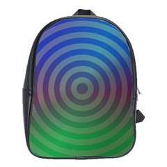 Blue Green Abstract Background School Bag (large)