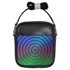 Blue Green Abstract Background Girls Sling Bag